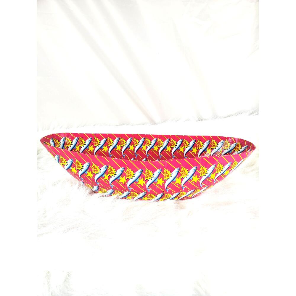 NEW Opalhouse Pink Fish Paper Mache bowl Wola Nani Artisan party decor